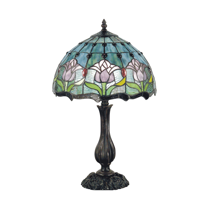 Mauve Tulip Tiffany Table Lamp