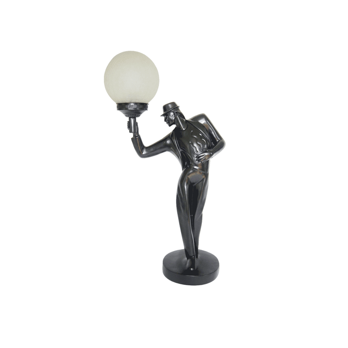 Dancer Art Deco Table Lamp Black