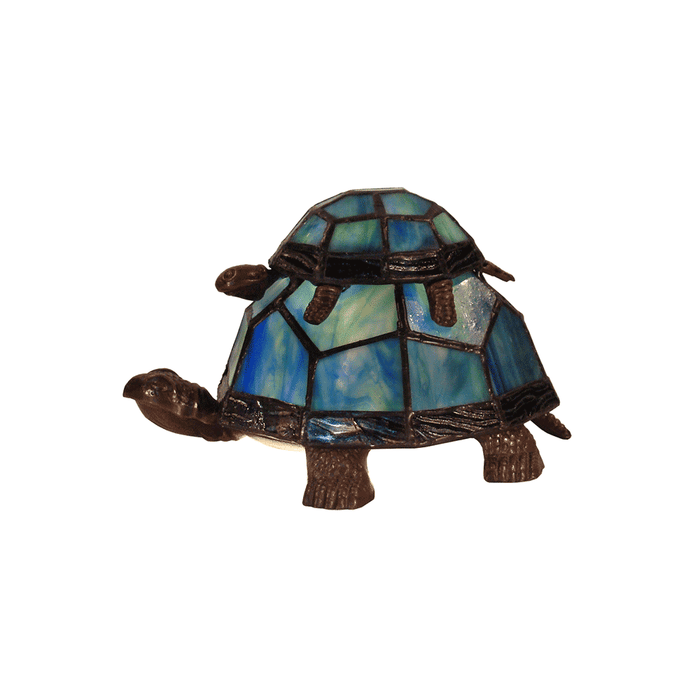 Piggyback Turtle Tiffany Table Lamp