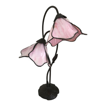 Twin Lotus Lamp Pink