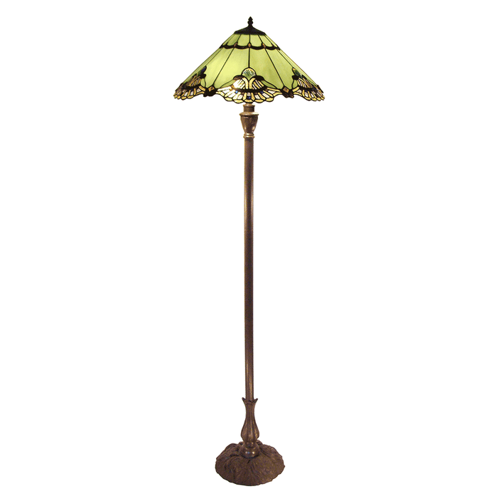 Benita Leadlight Tiffany Floor Lamp - Jade
