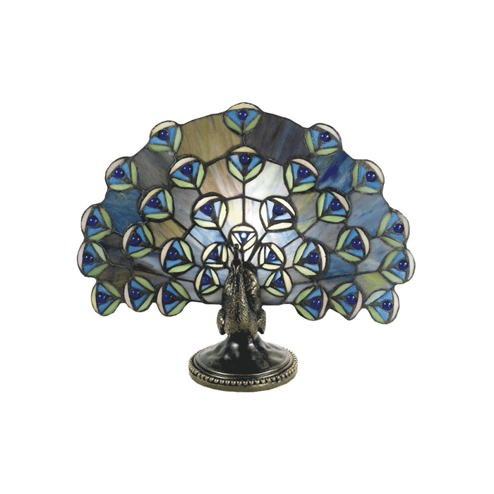 Peacock Tiffany Table Lamp