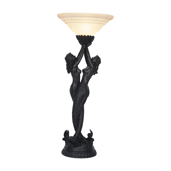 Twin Mermaid Art Deco Table Lamp