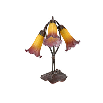 Triple Lily Lamp Orange Wine