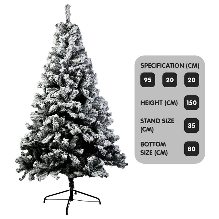 Snow-Tipped Artificial Christmas Tree 1.5m - 550 Tips
