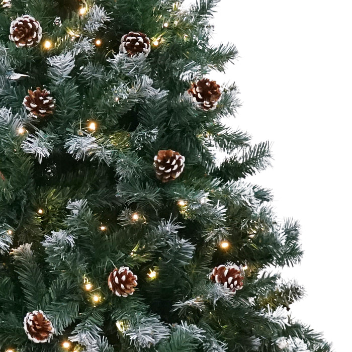 1.8m Pre Lit LED Christmas Tree Decor with Pine Cones Xmas Decorations