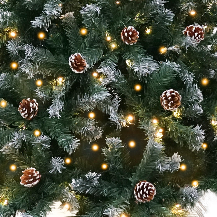 1.8m Pre Lit LED Christmas Tree Decor with Pine Cones Xmas Decorations