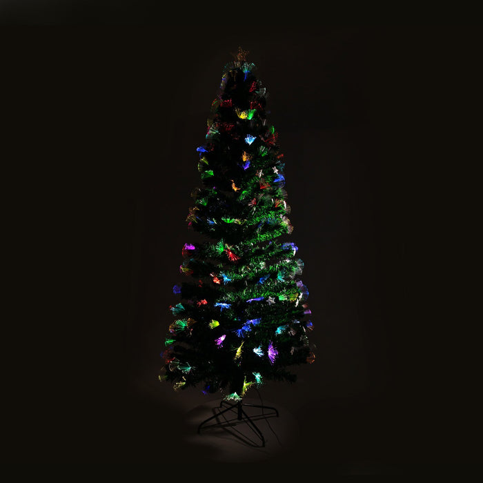 2.1m Enchanted Pre Lit Fibre Optic Christmas Tree Xmas Decor