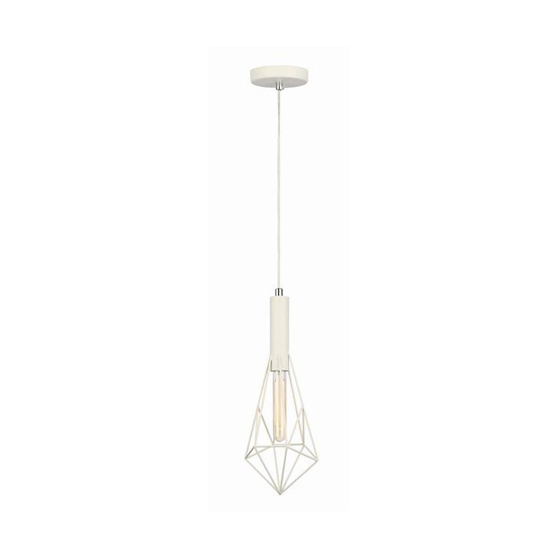WHITEBAND White Iron Cage Pendant Light
