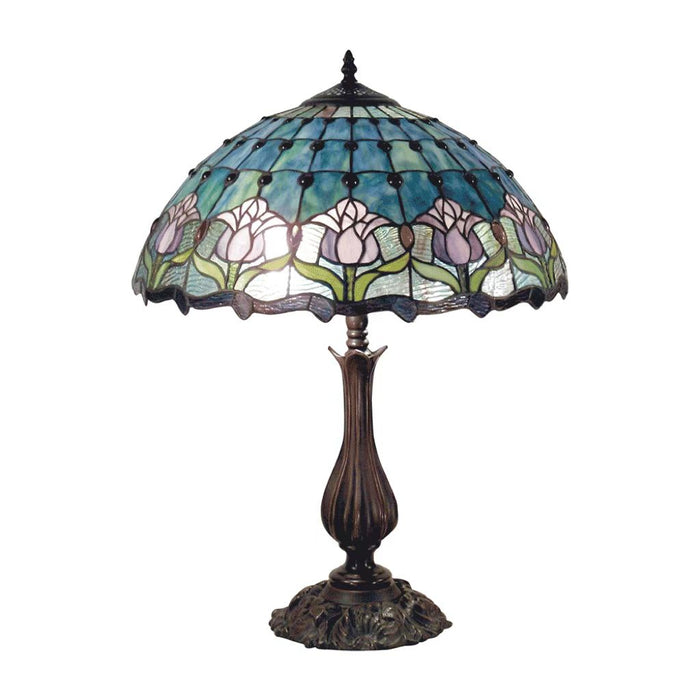 Mauve Tulip Tiffany Table Lamp