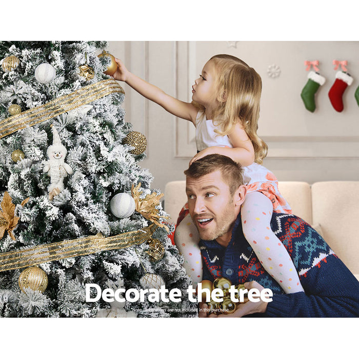 Jingle Jollys Christmas Tree 1.8M Xmas Trees Decorations Snowy 758 Tips