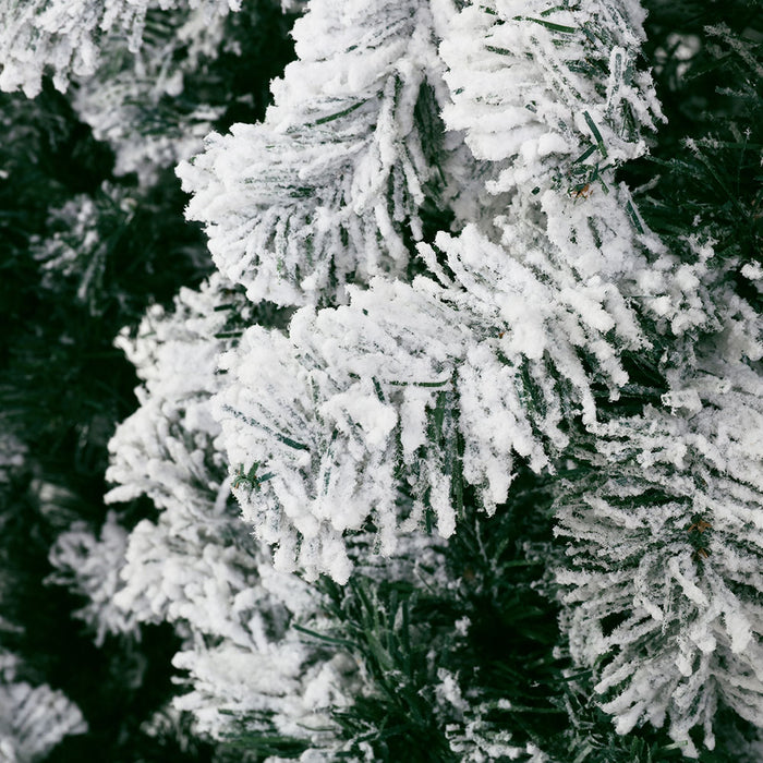 Jingle Jollys Christmas Tree 2.4M Xmas Trees Decorations Heavy Snow 1500 Tips