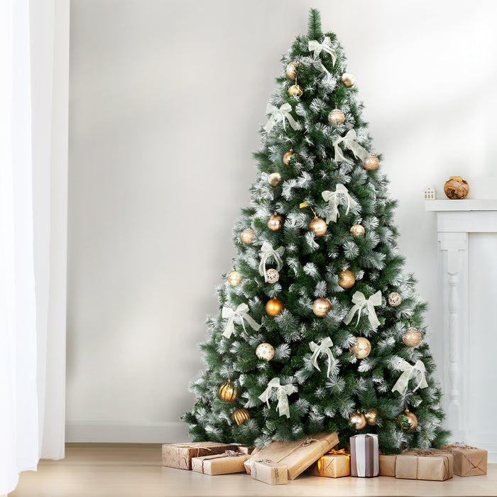 2.7M Christmas Tree with Pine Needle Snowy Xmas Tree 1765 Tips