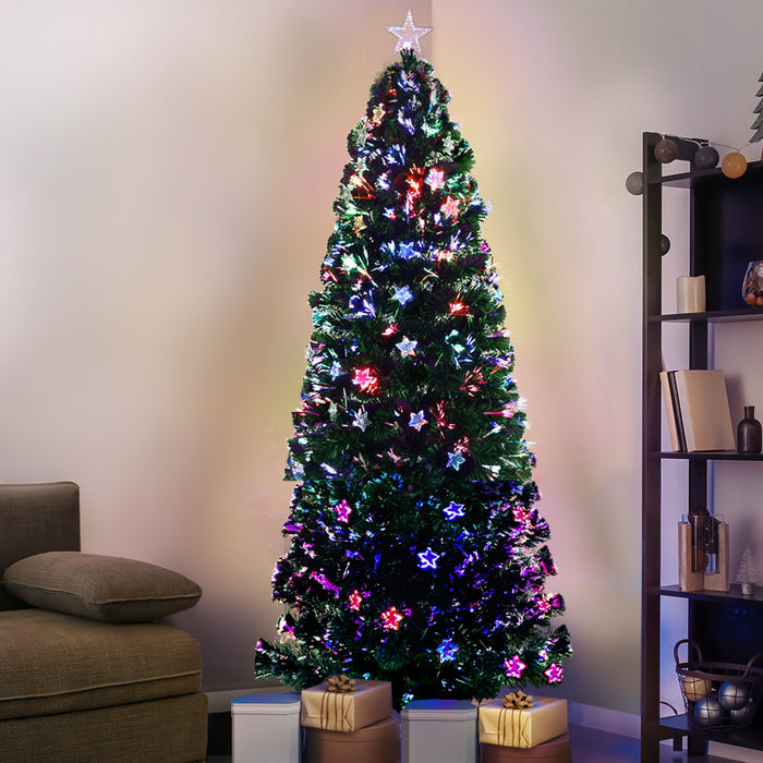 Jingle Jollys Christmas Tree 2.4M LED Xmas trees with Lights Multi Colour