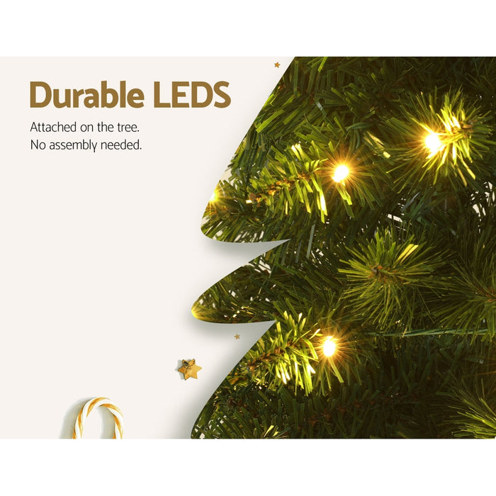 1.8M Christmas Tree with Pre-Lit LED Lights Decoration 300 Tips
