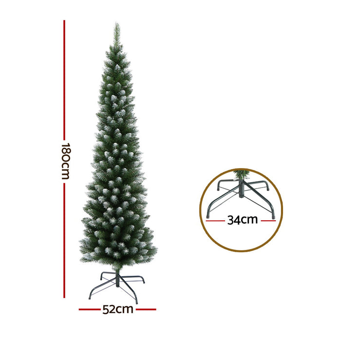 1.8M / 6FT Christmas Tree with Snow 300 Tips Xmas Decoration