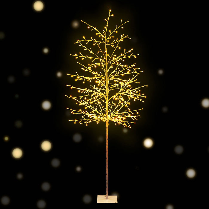 Solar Christmas Tree 2.1M 480 LED Trees With Lights Warm White