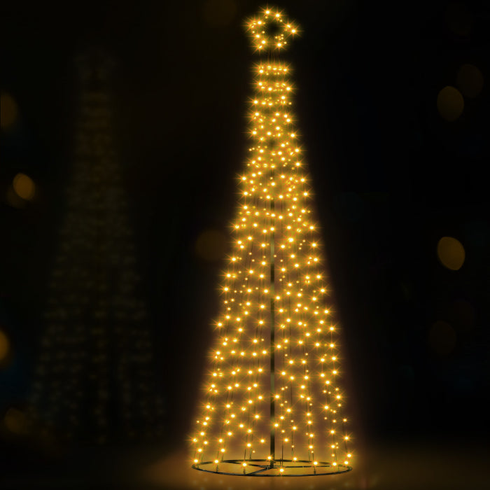 Solar Christmas Tree 3.6M LED Xmas Tree 8 Light Modes Warm White