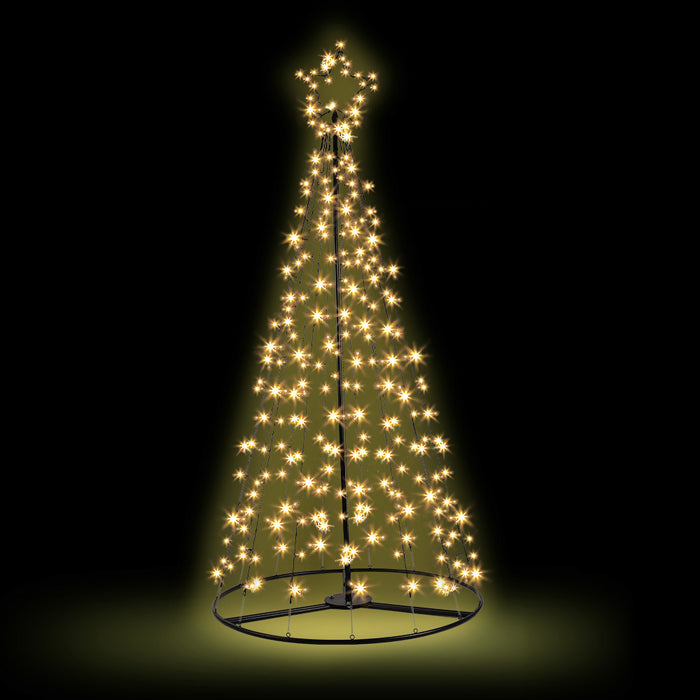 Jingle Jollys Christmas Tree 2.1M 264 LED Xmas Trees Solar Power Warm White