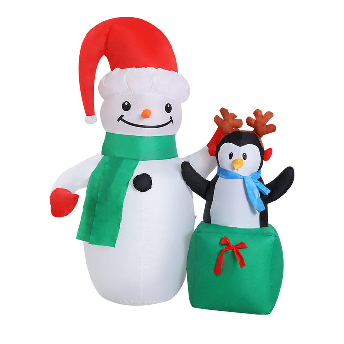 Jingle Jollys Inflatable Christmas 2.4M Snowman LED Lights Outdoor Decorations