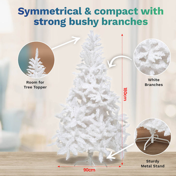 1.8m White Pine Tree Full Figured Easy Assembly 800 Tips