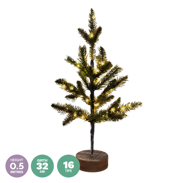 50cm Table Top Christmas Tree Warm White LED Lighting